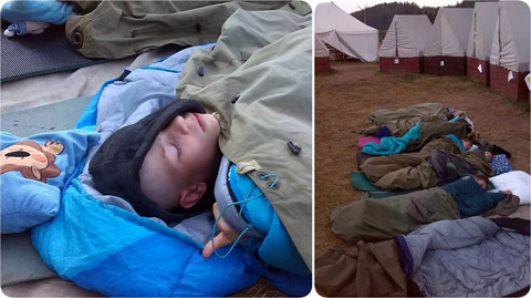 Tábor Pecka 2015: spánek pod širákem